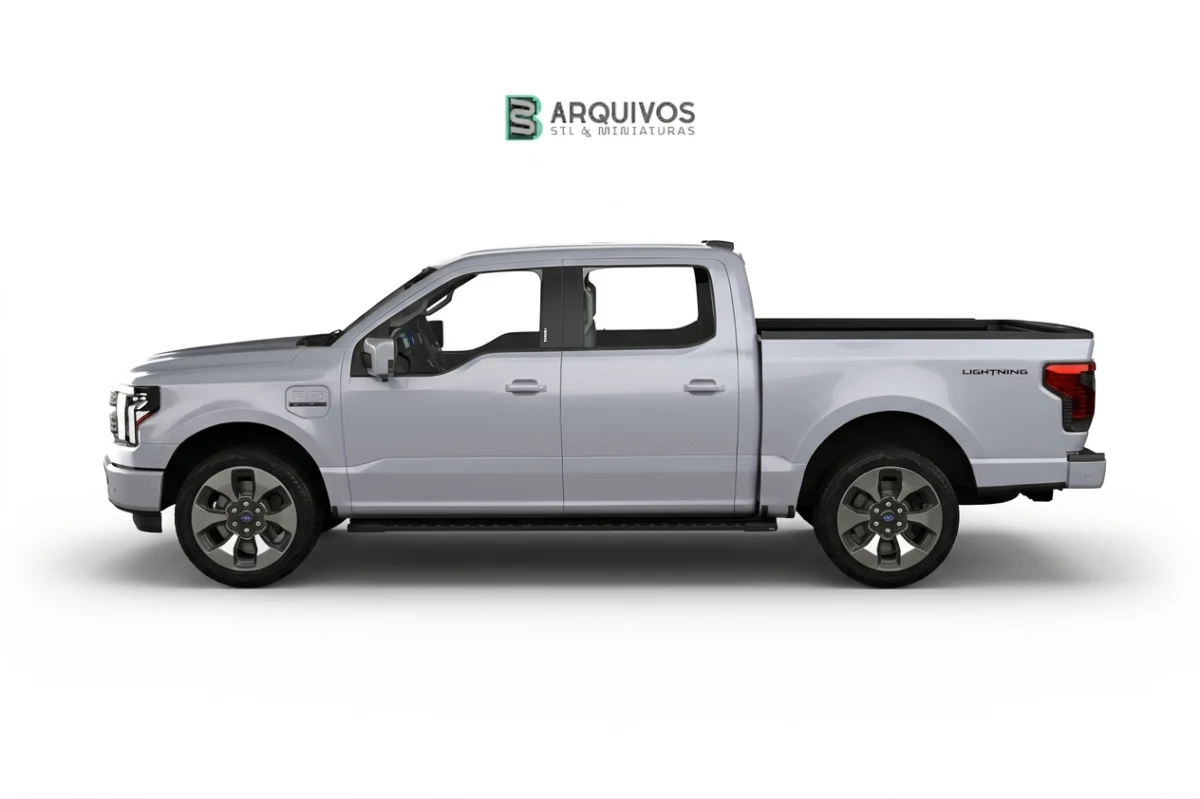 Modelo 3D STL - Ford F-150 Lightning Super Crew Cab Platinum 2021 — foto 6